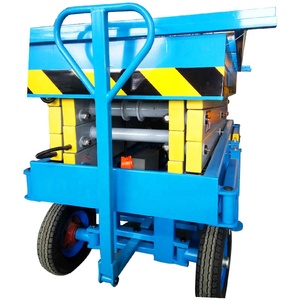 Plataforma de elevación de tijera móvil, elevador hidráulico pequeño de cuatro <span class=keywords><strong>ruedas</strong></span>, 9m - Product Image 5