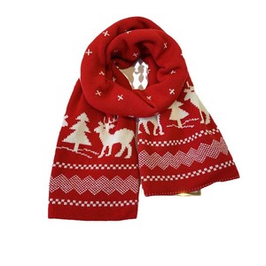 Bufanda de lana de ciervo de estilo coreano de invierno para <span class=keywords><strong>mujer</strong></span>, calentador de <span class=keywords><strong>cuello</strong></span> de punto cálido a cuadros de doble cara para uso diario - Product Image 6