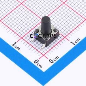 K2-1102SP-L4SC-04 Tactile Switch SMD-4P,6x6mm Switch Single Pole Single Throw Round Button 2.5N Vertical Mount - Product Image 1