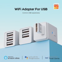 Adaptateur USB intelligent WiFi Tuya, interrupteur 5V, commande à distance par application, écran IPS, design rabattable, utilisation à domicile et à l'hôtel, station de charge USB