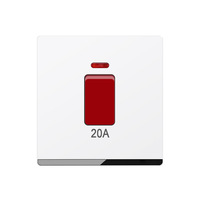 Enchufe de interruptor de Panel acrílico ultrafino tipo C enchufe de carga 20/40A enchufe de interruptor británico de alta potencia