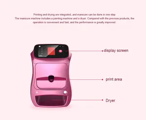 Mesin kuku dicat 10s Yingmei, Printer kuku seni Mini fungsi Diy inovatif yang kuat harga pabrik untuk penggunaan Salon