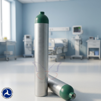 Cylindre d'oxygène en aluminium sans soudure haute pression ZX DOT-3AL, réservoir de gaz léger pour ambulance et urgence, certifié ISO 9001