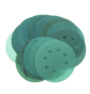 ZY 하이 퀄리티 125mm 녹색 페인트 연마 샌딩 디스크 60 #-2000 # 폴리에스터 필름 습식/건식 후크 & 루프 OEM 지원 1mm 두께 - Product Image 2