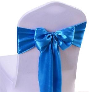 Luxe Satin Organza Mousseline De Soie Chaise Bande Sash Élégant Sarcelle À Volants Fleur Spandex Vert Sauge Bleu Marine Rose Or Drapé Parties - Product Image 6