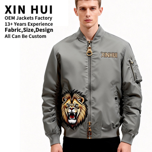 Nouvelle tendance : vestes zippées pour hommes, style streetwear hiver, col montant, grandes tailles. - Product Image 2
