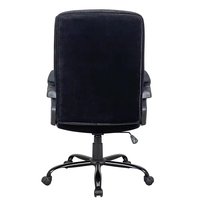 Fauteuil de bureau exécutif moderne en velours noir, dossier haut, ergonomique, confortable, relaxant, pivotant à 360°, vente en gros