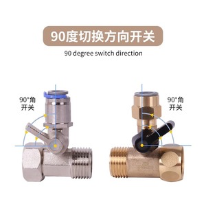Water Purifier Valve Copper 1 In Quick Insertion Interface With Nut For <b>Reverse</b> <b>Osmosis</b> <b>System</b> - Product Image 3