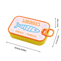 Boîte de rangement pour bijoux en plastique écologique imprimée en 3D, en forme de sardine, avec un design moderne