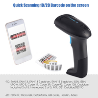 Lector de Códigos QR 2D Inalámbrico Bluetooth YHDAA, Escáner de Códigos de Barras Portátil POS para IOS y Android, Inventario de Almacén