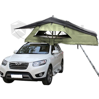 Tenda Atap Oxford Soft Shell Empat Musim untuk 4 Orang, Tahan Air, Ringan, Buka Cepat, Lipat, Berkemah, 4WD SUV, Skylight