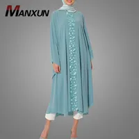 Plus Size Islamic Kaftan Dress High Quality Flower Muslim Abaya Modest Africa Clothing Saree Party Dress Wholesale Online