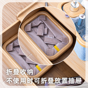 Desktop Storage <b>Box</b> 6-10L Eco-Friendly Fabric With Bamboo Frame For <b>Makeup</b> And Snacks - Product Image 4