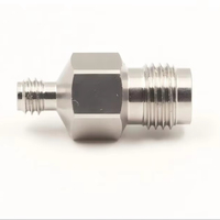 Adaptateur coaxial RF à ondes millimétriques 1.0/2.4-KKG, 50 Ohm, DC-50GHz, en acier inoxydable, connecteur de précision 1.0mm à 2.4mm