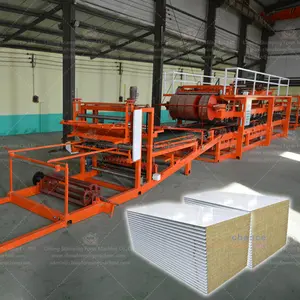 rock wool foam EPS composite plate roof wall panel Sandwich panel roll forming making machinery