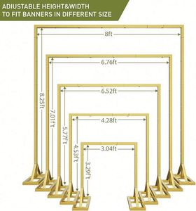 Party Decoration, Backdrop <b>Stand</b> Kit,Adjustable Heavy Duty Backdrop <b>Stand</b>, Photobooth <b>Stand</b> with Weighted Steel Base, - Product Image 2