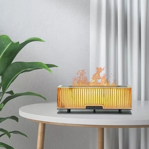 Difusor de aire de aceite aromático simulado de volcán de mármol personalizado, humidificador de pulverización portátil de fuego 3D, lámpara de Noche de Ambiente de 2 colores - Product Image 5