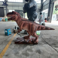 Kapalı Dino Park oyun alanı için Jungle tema dinozor Animatronic modeli küçük robotik Trex