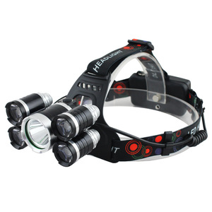 Lampe frontale 5 LED rechargeable par USB, batterie 18650, éclairage extérieur longue portée, zoom réglable - Product Image 2