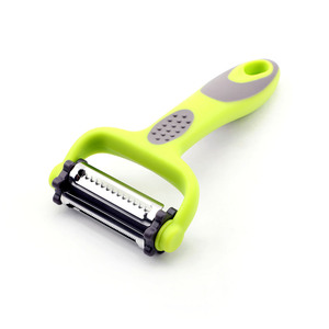 Éplucheur multifonctionnel en acier inoxydable 3 en 1, éplucheur rotatif pour légumes et fruits, éplucheur de melon portable - Product Image 4