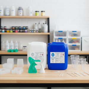 2 Part Polyurethane Synthetic <strong>Resin</strong> Casting White Liquid Fast-Cure Low Viscosity Odor Vacuum Casting Mold Making Special Effect - Product Image 1