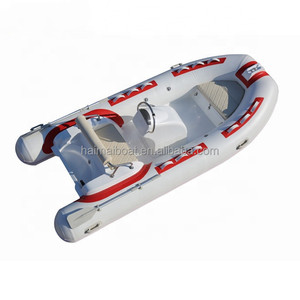 เรือยางแข็งแบบ RIB390 ขนาด 12.8 ฟุต ทำจากไฟเบอร์กลาสและ PVC แข็งแรง ทนทาน เหมาะสำหรับการล่องเรือ พักผ่อนหย่อนใจ พร้อมเครื่องยนต์ติดท้ายสองตัว ใช้สำหรับกีฬาทางน้ำ ตกปลา พายเรือ และเป็นเรือยอชท์ - Product Image 5