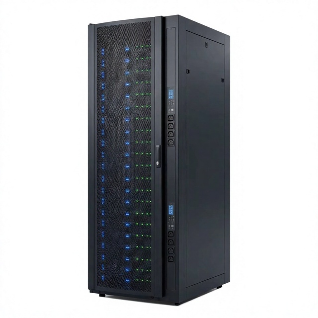 Advanced 19 Inch Data Center Rack High Performance Server Enclosure With Honeycomb Perforated Doors and 1200mm Depth