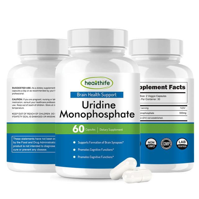 Healthife UMP 500mg/60capsule/Bottle Uridine Monophosphate Capsules