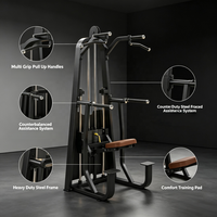 Máquina Comercial de Asistencia para Dominadas y Dip, Entrenador de Dominadas Contrabalanceadas, Equipo de Fitness para Entrenamiento de Fuerza Asistido por Peso
