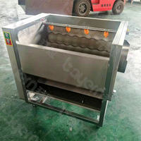 Volautomatische Commerciële Multifunctionele Penseelschiller Groente-Fruitwasmachine Met Lager Voor Andere Wortelgewassen