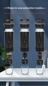 Machine à expresso portable électrique <span class=keywords><strong>verte</strong></span> pour le camping, entièrement automatique, kit rechargeable USB-C, affichage de la température, compatible double capsule - Product Image 3