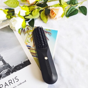 High Quality Wireless Electric Hair <b>Brush</b> Straightening Fast Heating Comb USB Charge Hair Curling Dryer <b>Brush</b> Hair Styling Tools - Product Image 1