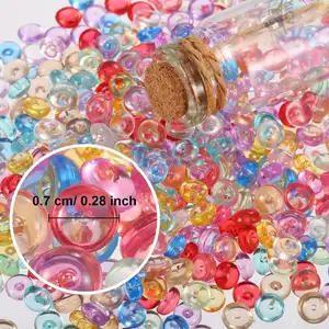 Hotsale 7*4mm mehrfarbige Fishbowl Perlen für Schleim füller Spielzeug DIY