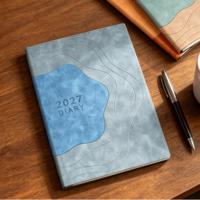 Agenda hebdomadaire et mensuel OEM Premium 2027, carnet de notes relié, couverture en PU, agenda de bureau