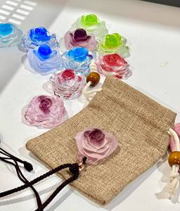 Toptan doğal şifa EnergyLiuli yeşim kristal gül süsler cep telefon zinciri kolye dekorasyon maskot tema hediyeler - Product Image 3