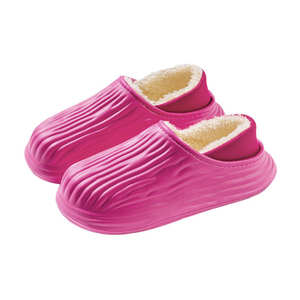 Winter warme Pelz Baumwolle weiche Hausschuhe Atmungsaktiv und leicht mit wasserdichten rutsch festen Funktionen Comfort Style Home Hausschuhe - Product Image 1