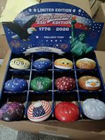 Jouet Squishy Patriotique USA en forme de Boulette, Balle Anti-Stress à Rebond Lent en Maltose, Jouet Fidget pour le Jour de l'Indépendance, Cadeau Anti-Anxiété