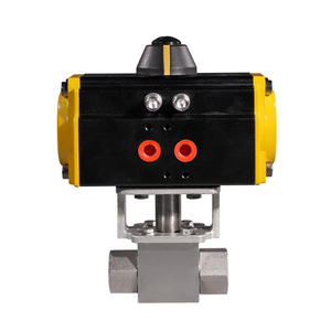 COVNA DN40 1,5 pouce 2 voies 5000 PSI Haute pression Acier inoxydable 316 Vanne à boisseau sphérique à commande pneumatique - Product Image 1