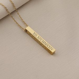 <span class=keywords><strong>Collana</strong></span> con Lettere Personalizzate per Donne, in Acciaio Inossidabile, Minimalista, Ipoallergenica, Regalo Personalizzato - Product Image 2