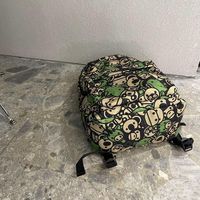 En stock, sac à dos décontracté BAPE BABY, camouflage vert, petit singe du zoo, sac d'école de style dessin animé pour garçons