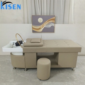 KISEN Cama de Spa Japonesa Moderna y Lujosa para Salones, con Plomería, para Lavado de Cabello y Masajes, Diseño Ergonómico para Belleza - Product Image 1