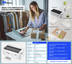 <span class=keywords><strong>Impresora</strong></span> de Etiquetas Térmica de Escritorio MHT-L1081 4x6 110mm, <span class=keywords><strong>Impresora</strong></span> de Códigos de Barras sin Tinta <span class=keywords><strong>para</strong></span> Envíos de Comercio Electrónico en el Hogar y Pequeñas Empresas - Product Image 5