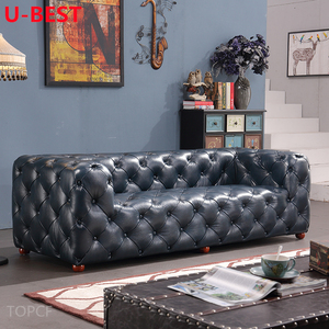U-BEST Divano Chesterfield in Pelle, Set di Mobili da Salotto, Arredamento per Soggiorno - Product Image 3