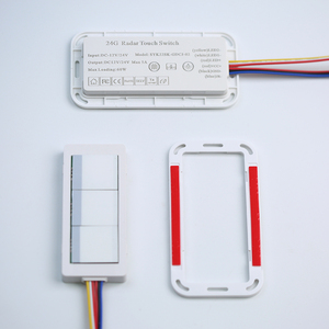 SYK22SK-GDCJ-02 nouveau 60W 5A DC12V Double clé bicolore 24G Radar interrupteur tactile salle de bain miroir désembuage interrupteur manuel - Product Image 4