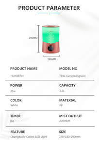 Kép 360 độ hiển thị kỹ thuật số độ ẩm Điều khiển cảm ứng dài runtime Dark hạt gỗ giá rẻ giá cho hộ gia đình - Product Image 6