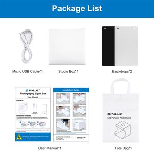 Vente en Gros Usine PULUZ 20 CM <span class=keywords><strong>Studio</strong></span> <span class=keywords><strong>Photo</strong></span> Soft <span class=keywords><strong>Box</strong></span> Produit 550LM Lightbox <span class=keywords><strong>Mini</strong></span> <span class=keywords><strong>Studio</strong></span> <span class=keywords><strong>Photo</strong></span> Avec 2 Fonds de Couleurs - Product Image 5