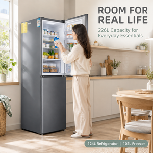 226L Çift Kapılı Buzdolabı Üstten Donduruculu Buzdolabı Taşınabilir <span class=keywords><strong>Mini</strong></span> Ev Aleti Akıllı Buzdolabı Ev Tipi Buzdolabı - Product Image 4