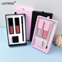 OEM 3 en 1 Gloss à lèvres mat longue durée et crayons à lèvres ensembles boîte logo privé kit cosmétique végétalien