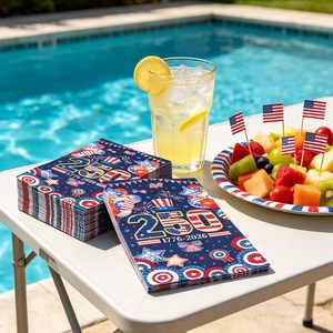 20 serviettes jetables patriotiques <span class=keywords><strong>du</strong></span> <span class=keywords><strong>4</strong></span> juillet pour le 250e anniversaire des États-Unis, 250 ans <span class=keywords><strong>de</strong></span> liberté, décorations <span class=keywords><strong>de</strong></span> fête américaines - Product Image 3