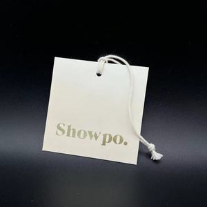 カスタマイズされた高級ホットスタンプエンボスハンギングタグゴールドプリントガーメントバッグ帽子と靴下タグ - Product Image 3